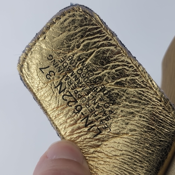 Alegria Linn Embroidered Leather Wedge Sandals 7-7.5 - Picture 3 of 10